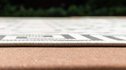 Unique Loom Outdoor Trellis Collection Area Rug - Stars, Gray/Silver (2' x 6' 1" Runner)