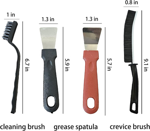 7 Pcs Multi-Purpose Crevice Cleaning Brush Tool for Stubborn Kitchen Grease Stains, Bathroom Crevices, Window Gutters, Tiles and Faucets by CLJAQZW