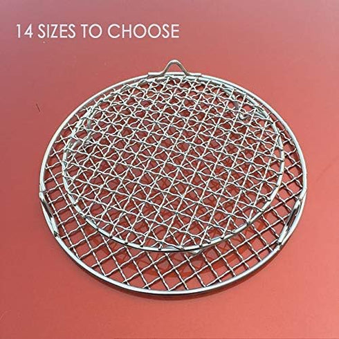 Canning Racks for Pot Dia 12" Carbon Baking Net Grill Pan Grate, Multi-Purpose Cross Wire Rack, Stainless Steel
