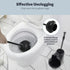 Casabella Bowl Brush & Plunger Combo - Heavy-Duty Toilet Plunger and Cleaning Brush, Ergonomic Handles, Durable Bowl