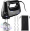 Electric Hand Mixer with Stainless Steel Whisk, Dough Hook Attachment, Storage Bag, Turbo Boost / 5 Speed Kitchen