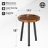 (12.5"x18") Ekisemio Plant Stand Outdoor Indoor, Mid Century Wood Side Table with Walnut Finish & Raised Edge, Modern