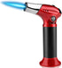 Butane Torch Kitchen Lighter, Refillable Cooking Torch with Adjustable Flame for BBQ and Desserts (red)