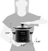 Elite Gourmet MST239X Electric Round Slow Cooker, 2 Quart, Adjustable Temp, Black, Dishwasher Safe Glass Lid