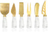 Charcuterie Board Accessories, 6 Pieces Cheese Knife Set, Marble Handle Butter Knives for Charcuterie Board Accessories