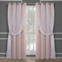 TOWN & COUNTRY LUXE Talia Double Layer Indoor Curtains, Sheer and Room Darkening Blackout, Grommet Top,