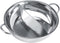 Stainless Steel Pot with Divider for Double-Flavor Soup Cooking, Suitable for Family Gatherings