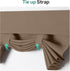 HOMEIDEAS Cappuccino Blackout Door Curtains, 26 X 40 Inch Room Darkening Thermal Insulated Tie Up Shades, 1 Panel