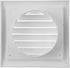 Vent Systems 4'' Inch White Pack of 2 Air Vent Covers for Dryer Vents and Bathroom Exhaust, Black Louvered Cover