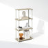 Furinno Turn-N-Tube 4-Tier Multipurpose Bookshelf, Bookcase, Sonoma Oak/White
