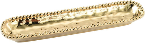 Pampa Bay Porcelain Cheese and Charcuterie Tray, Cracker, Gold