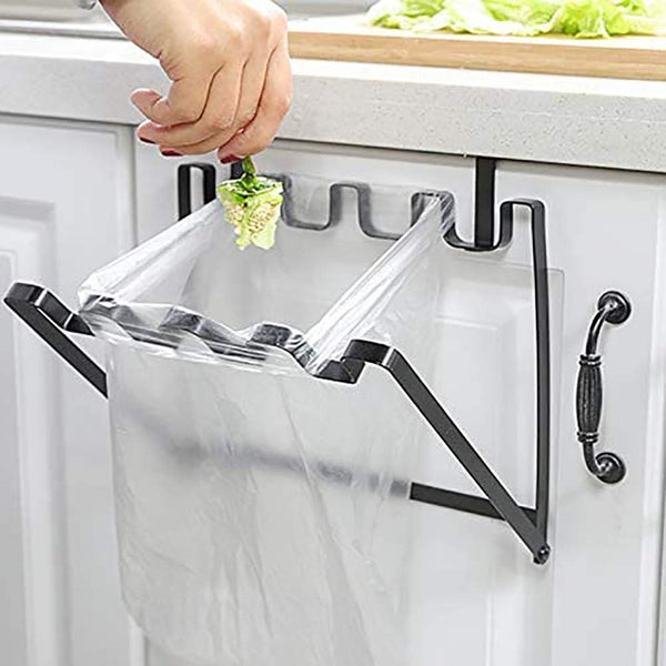 Smartprints LANGUGU Stainless Steel Foldable Trash Rack, Multi-Functional Garbage Bag Holder for Kitchen