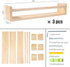 24 Inch Set 3 AZSKY Nursery Book Shelves Rustic Natural Wood Floating Shelves,Wall Book Shelves for Farmhouse,Bathroom