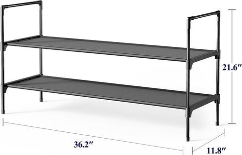 3-Tier Closet, 36.2" 2 Kitsure Shoe Rack - Shoe Organizer, Shoe Rack for Entryway, Bedroom, Easy- Assembly Storage