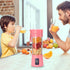 Portable Electric USB Juicer Blender - Mini Blender for Shakes and Smoothies - Pink - 380ml