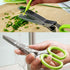 Herbal Scissors Stainless Steel 5 Blade Kitchen Scissors, Mince Fresh Herbs & Leafy Greens, Green