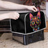 Toaster Cover 2 Slice, Sugar Skull Cat Black, Day of Dead Cartoon Cats, Washable Protective Cover with Hang Loop