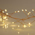 200 Qbis Warm White Cluster Lights on Thin Copper Wire, Micro LED USB Plug in Christmas Fairy Lights, Timer, Multi
