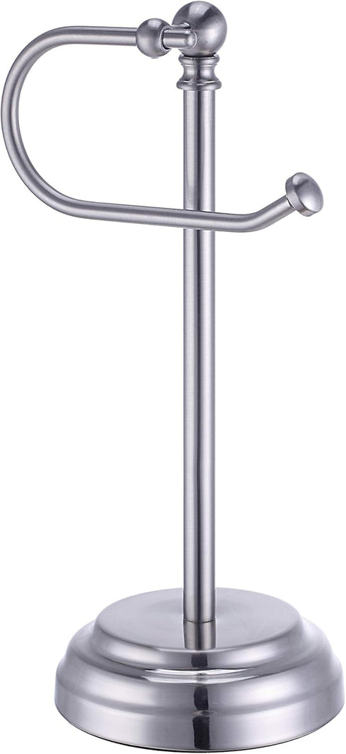 SunnyPoint Heavy Weight Classic Decorative Metal Fingertip Towel Holder Stand for Bathroom, Kitchen, Vanity (Brush