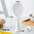 FireKylin Rice Paddle, Silicone Standing Rice Spatula, Non Stick Rice Spoon for Rice Cooker (White)