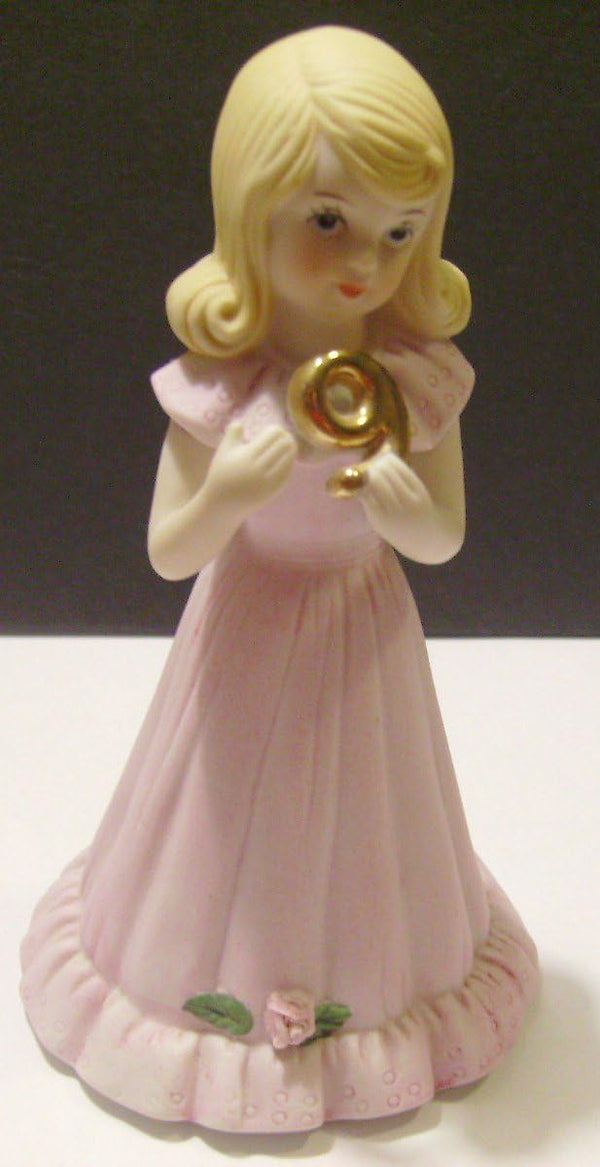 Enesco Growing Up Girls “Blonde Age 9” Porcelain Figurine, 5”