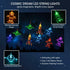 16.4FT 30 Fielegen LED Children's Room LED String Light Astronaut Spaceship Rocket Pendants Outer Space Theme Holiday