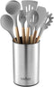 Stainless Steel Kitchen Utensil Holder, Round Shape Utensils Crock, 7" by 4.3" (utensils not included)