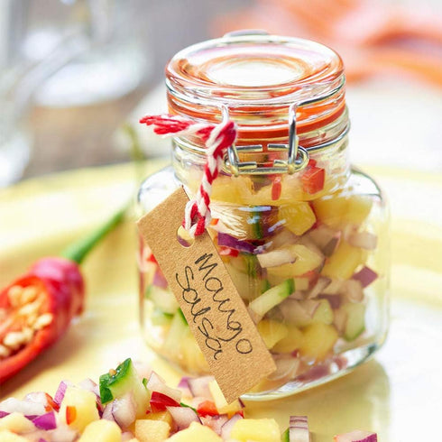 24 Pack 4oz 24 SPANLA Spice Jars, Small Glass Jars with Airtight Hinged Lid, With Spice Labels & Silicone Funnels