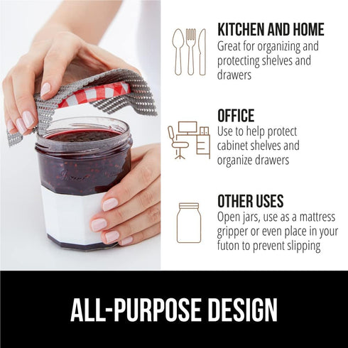 Gorilla Grip Drawer Shelf and Cabinet Liner, Thick Non-Adhesive Liners Protect Kitchen Cabinets, Cupboard, Bathroom