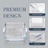Small Casserole Dishes 2 Pack, 5 Inch Glass Square Baking Dish Individual Portion Baking Pan for Oven Microwave Air Fryer Square Egg, Clear Prep Bowls with Handle