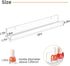 6 Pack 1.7" x12" upsimples Clear Acrylic Shelves, Clear Wall Shelves for Nail Polish, Vinyl Wall Mount, Record Holder