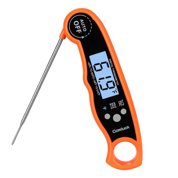 Instant Read Meat Thermometer CA001: Digital Oven Cooking Food Min Max Thermometer with Backlight for Kitchen Grill