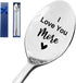 I Love You More Funny Engraved Stainless Steel Spoon, Best Gift for Women Men, Coffee Tea Spoon for Valentine's