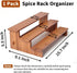 JinDoWin 3 (1, Cabinet Spice Organizer, Spice Organization for Cabinet, Tier Spice Rack Organizer for Cabinet