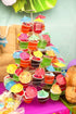 Charmed Luau Tropical Hawaiian Party Decorations - 144 Paper Cocktail Umbrellas, Grass Table Skirt, Lei Garland