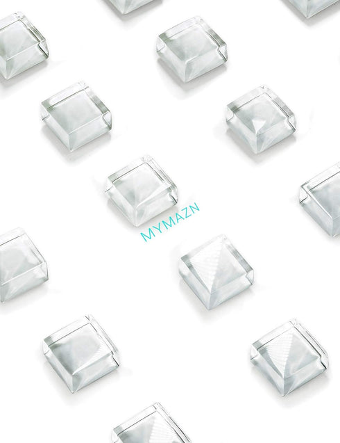 Mymazn Cute Glass Fridge Magnets for Refrigerator Decorative Kitchen Office (White)
