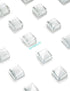 Mymazn Cute Glass Fridge Magnets for Refrigerator Decorative Kitchen Office (White)