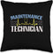 Hospital Maintenance Technician Design for HVAC Techs Throw Pillow, 16x16, Multicolor