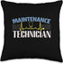 Hospital Maintenance Technician Design for HVAC Techs Throw Pillow, 16x16, Multicolor