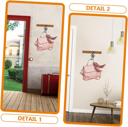 2pcs Music Decor Coat Hook, Wall Mount Guitar Hangers, Decorative Towel Hooks for Hats, Robes, and Purses, Iron Metal