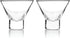 Viski Heavy Base Stemless Martini Glasses, Set of 2 - Premium Short Crystal Cocktail Glass Gift Set, 7.5 oz.
