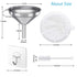 5-Inch Premium Stainless Steel Funnel with 200 Mesh Food Strainer for Kitchen Bottles