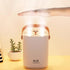 Humidifiers for Bedroom, 1.2L Portable Cool Mist USB Desk Humidifier, Auto Shut-Off, Warm Night Light, Dual Nozzle