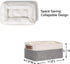 DULLEMELO Small Storage Baskets 6 Pack, Fabric Collapsible Gift Baskets for Home and Office Organizing, White & Grey