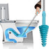 Samshow Toilet Plunger with Stainless Steel Handle and Wall Hook, Designed for Siphon-Type Toilet Pipe