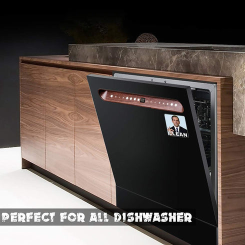 Michael Scott Prison Mike Dishwasher Magnet, Clean Dirty Sign Sticker, Double-Sided Flip with Metal Plate