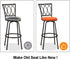 4PCS 13-16 Inch Deisy Dee Round Bar Stool Seat Covers Stretch Round Chair Covers for Stool Chair (Orange)