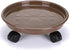 Skelang 2 Packs 11.8" Plant Pallet Caddy Plant Stand with Lock Wheels, Round Flower Pot,Planter Trolley Casters, Moving
