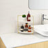 2-Tier Counter Countertop Makeup Perfume Organizer, Bathroom Corner Shelf Vanity Bedroom Storage Tray,Kitchen Spice