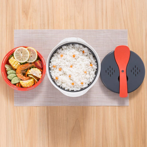Microwave Rice Cooker Steamer - 2 L Pasta Cooker with Strainer for Rice, Vegetables, Quinoa, Oatmeal